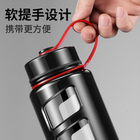 大水杯大容量玻璃杯耐热防爆耐高温1000ml男生运动防摔泡茶茶杯子