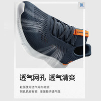 斯凯奇夏季男鞋一脚蹬轻便网面透气休闲鞋运动鞋健步鞋舒适爸爸鞋 白色/黑色/WBK 42