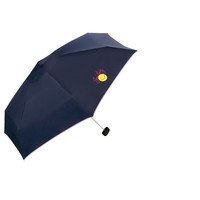 WPC防晒伞遮阳伞太阳伞防紫外线迷你折叠晴雨两用伞轻巧便携 笑眯眯款 蓝色