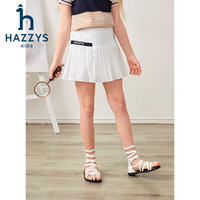 哈吉斯 童装女童儿童短裤春速干凉爽透气弹力青春活力裙裤 本白 160