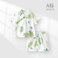婴儿和尚服短袖套装夏季薄款男女宝宝纯棉夏装幼儿童短裤分体衣服