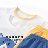 【短袖套装】纯棉短袖短裤套装男童女童休闲运动套装婴幼套装