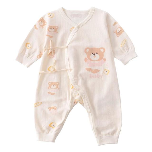 哈咪奇 婴儿幼童春秋款男女童宝宝趣味BABY绑带连体爬服哈衣连体衣
