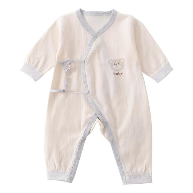 哈咪奇 婴儿幼童春秋款男女童宝宝趣味BABY绑带连体爬服哈衣连体衣