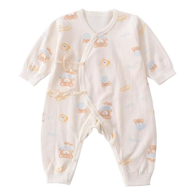 哈咪奇 婴儿幼童春秋款男女童宝宝趣味BABY绑带连体爬服哈衣连体衣