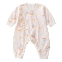 哈咪奇 婴儿幼童春秋款男女童宝宝趣味BABY绑带连体爬服哈衣连体衣