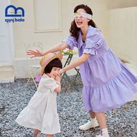 迷你巴拉 MINI BALA 巴拉亲子装夏季连衣裙母女亲子装