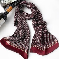 欧凡迪 ALLFOND 桑蚕丝男士长丝巾真丝围巾薄双层商务西服衬衫领巾长巾潮 图腾印花