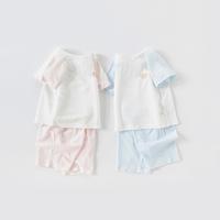 男女宝宝睡衣夏季夏装薄款短袖家居服分体套装儿童婴儿空调服衣服
