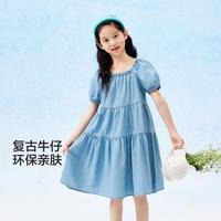 学院风儿童裙子女童连衣裙2024夏季公主裙中大童薄款透气