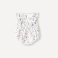 【7A抗菌薄款满月服】25年夏季女童新生儿0-3岁连体衣
