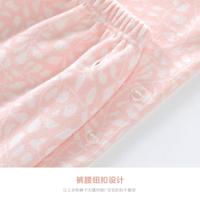 aqpa0-6个月春秋新生儿纯棉长袖长裤绑带套装女童可爱两件套装