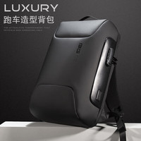 班歌 背包男双肩包大容量电脑包时尚多功能大书包密码锁7216黑色