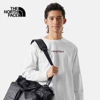 北面(The North Face)长袖T恤春季男户外大LOGO纯棉内搭薄卫衣86QH FN4(白色) XXL