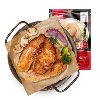 大希地鱼排(罗非鱼) 轻食低脂速食去骨去刺冷冻半成品高蛋白鱼柳鱼肉片 黑椒味鱼排100g*6片 【内含独立小包】