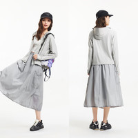 森马（Semir）防晒外套|外套女拼接网眼凉感2025夏季吸湿速干夹克109325108004 晨灰20154 2XL