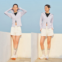 森马（Semir）防晒外套|外套女拼接网眼凉感2025夏季吸湿速干夹克109325108004 风信紫70642 M