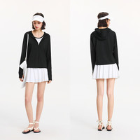 森马（Semir）防晒外套|外套女拼接网眼凉感2025夏季吸湿速干夹克109325108004 黑色90001 L