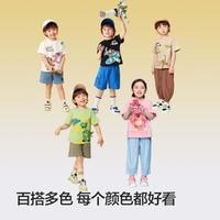 迪士尼IP吸湿速干童纯棉儿童短袖T恤男童女童夏装2025