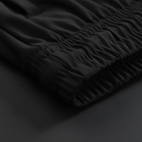 德尔惠父亲节休闲裤男夏季冰丝裤运动宽松简约速干轻薄束脚长裤 黑色束脚 3XL （155-170斤）