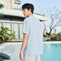 杰克·琼斯(JACK&JONES)夏季无忧搭翻领polo衫男士凉感短袖衣服刺绣简约百搭品牌男装 雾蓝色C40 2XL (190) 雾蓝色C40 5月23日