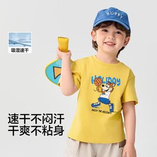 吸湿速干纯棉儿童T恤男童短袖女童夏装薄款2025萌趣童装