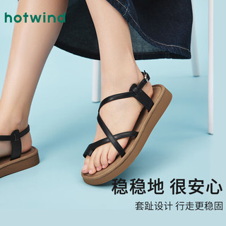 热风 hotwind2025年夏季新款女士时尚凉鞋H51W25650
