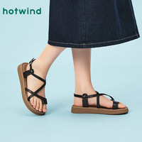 热风 hotwind2025年夏季女士时尚凉鞋H51W25650 01黑色 39
