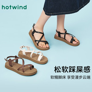 热风 hotwind2025年夏季新款女士时尚凉鞋H51W25650