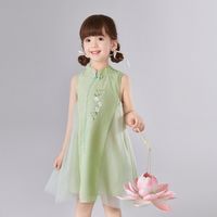 【国风旗袍无袖】笛莎婴幼女童连衣裙25夏儿童新中式百搭网纱裙