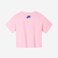 NIKE 耐克童装女童纯棉短袖T恤夏季儿童柔软休闲短款T恤