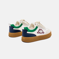 Kappa Kids卡帕24年春款儿童简约休闲时尚百搭运动童鞋儿童跑步鞋 米/深蓝 单层 男女同款 32