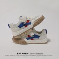 大黄蜂 BIG WASP网面镂空男女童透气运动鞋春季儿童单网板鞋休闲鞋舒适老爹鞋