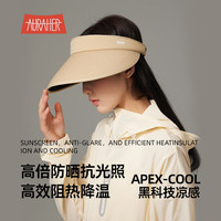 伴光 Auraher 空顶帽户外防紫外线透气浅棕咖 双面