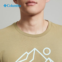Columbia哥伦比亚春夏男T恤城市户外休闲运动时尚透气圆领短袖上衣AE1363 327 M