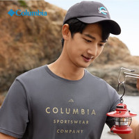 Columbia哥伦比亚春夏男T恤城市户外休闲运动时尚透气圆领短袖上衣AE1363 011 XL