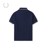 Fred Perry男士POLO衫2025夏季商务短袖重磅麦穗多彩T恤M3600 Y59/深蓝色 L