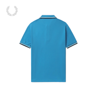 Fred Perry男士POLO衫2025夏季商务短袖重磅麦穗多彩T恤M3600 Y27/湖蓝色 M