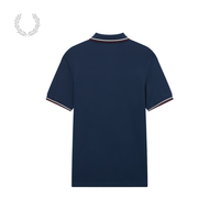 Fred Perry男士POLO衫2025夏季商务短袖重磅麦穗多彩T恤M3600 Y29/网球蓝 XL