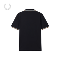 Fred Perry男士POLO衫2025夏季商务短袖重磅麦穗多彩T恤M3600 V33/海军蓝 M