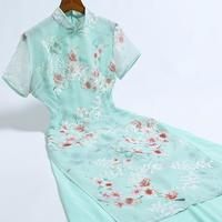 戚薇 春季女装连衣裙年轻少女气质优雅复古中国风改良旗袍