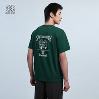 可隆绿色款袖T恤户外运动印染男友风上衣KOLONSPORT韩国 绿色GRE
