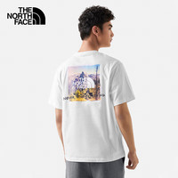 北面(The North Face)休闲T恤男户外运动圆领印花宽松半袖短袖 81NA FN4 3XL/190