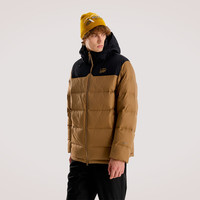 奥索卡 OZARK GEAR男士羽绒服 冬季灰鹅绒保暖连帽外套 拉萨系列156600 棕戊-501 L/175