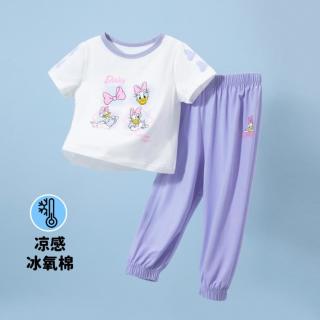 【凉感短袖防蚊长裤套装】夏级款女童套装舒适T恤休闲长裤两件套