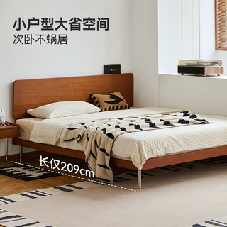  MUU 简约时尚 实木双人床  小居床1.5米榻榻米款【无床头】 1.5*2.0m