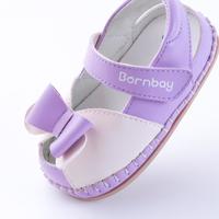 童鞋夏季女萌宝学步鞋透气柔软步前鞋优雅时尚蝴蝶结凉鞋