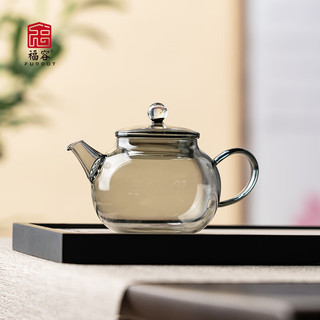 福容（FUROOT）容天壶小茶壶家用高硼硅玻璃耐高温过滤玻璃茶杯加厚泡茶壶180ml 星空珠（透明）