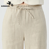 GIRDEAR/哥弟 松紧腰绑带 女士休闲裤