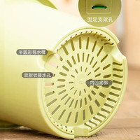 爱丽思花盆塑料圆形树脂多肉花盆种花种菜盆绿萝爱丽丝 浅绿口径26.6cm